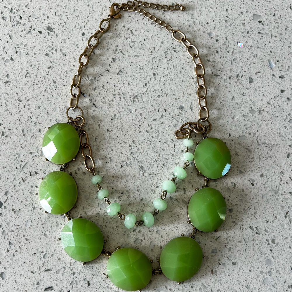 Jade Color Statement Necklace
